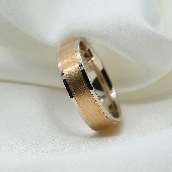 10 K Gold wedding Band 6mm , white gold, yellow gold, rose gold, engagement - Picture 1 of 3